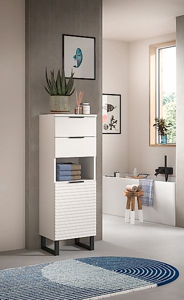 welltime Unterschrank "Litica, Höhe 110 cm, 2 Schubkästen, 1 Tür, 1 offenes günstig online kaufen