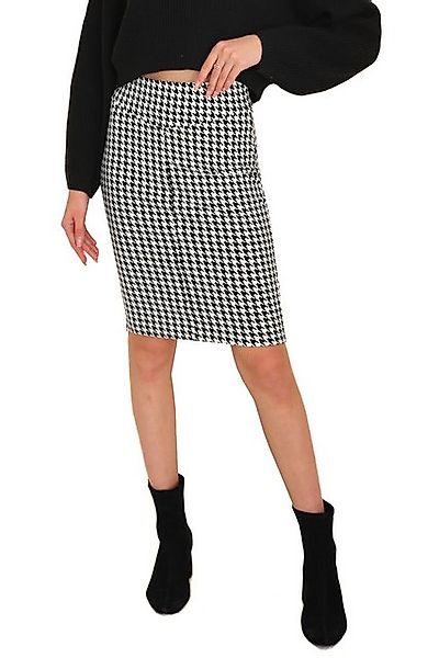 Bongual Minirock Bleistiftrock Bodycon Hahnentrittmuster hoher günstig online kaufen