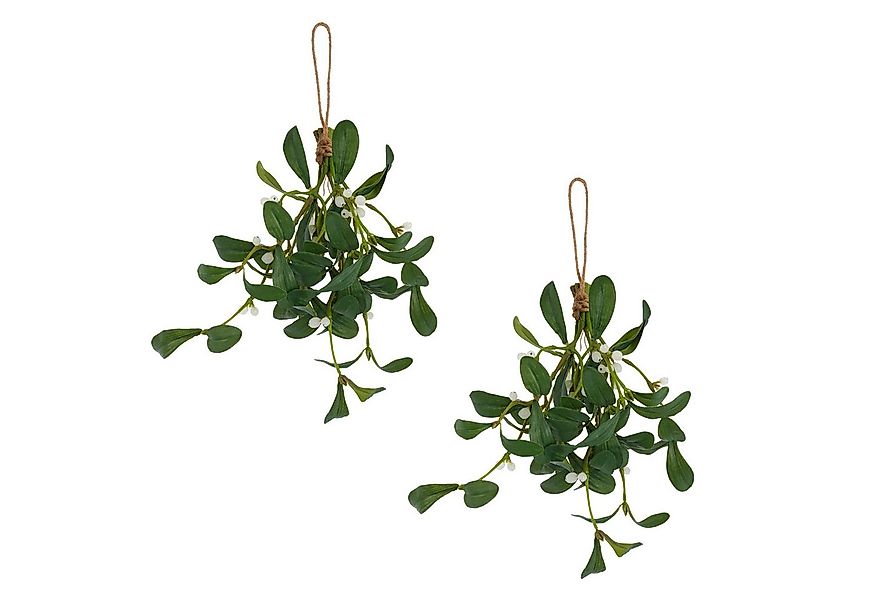 Winterliche Kunstpflanze Hänger mit Mistelzweigen, Creativ green, Höhe 26 c günstig online kaufen