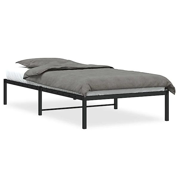 vidaXL Bettgestell Metall Schwarz 100x200 cm 373650 günstig online kaufen