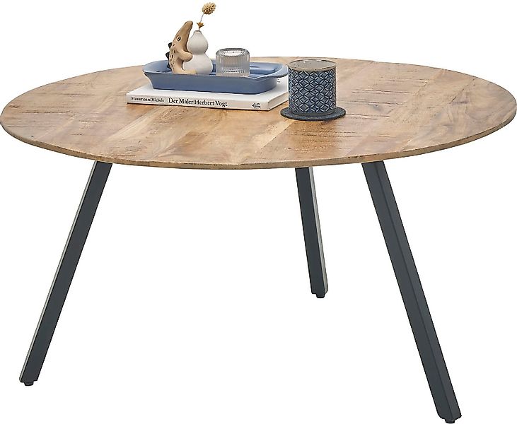 Stolkom Sp.z.o.o. Couchtisch Gloria, rund Massivholz günstig online kaufen