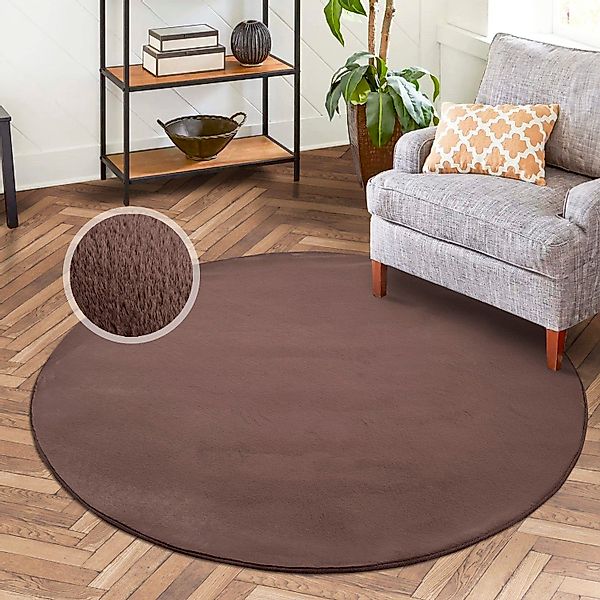 Carpet City Hochflor-Teppich TOPIA400, rund, Höhe: günstig online kaufen