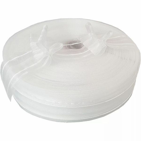 Bestlivings Gardinenband Faltenband 3er Falte Transparent 50mm Weiß 5m günstig online kaufen