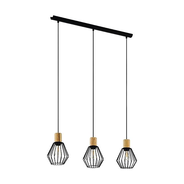 EGLO Hängeleuchte »PALMORLA« E27 1 Stk. Hängelampe Vintage, Stahl und Holz, günstig online kaufen