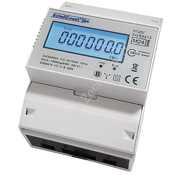 Schellcount Drehstromzähler digitaler 3-Phasen Stromzähler, MID geeicht, LC günstig online kaufen