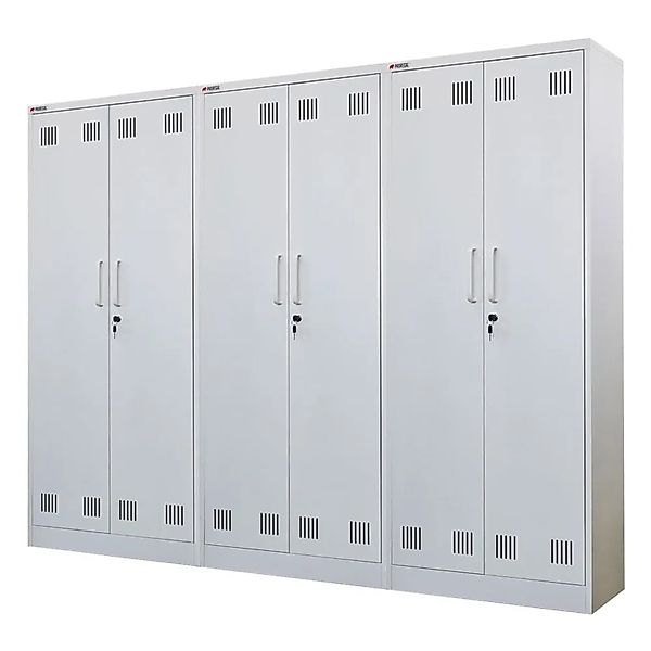 PROREGAL Mega Deal 3x Putzmittelschrank Rhino Metall 2 Türen Abschließbar B günstig online kaufen