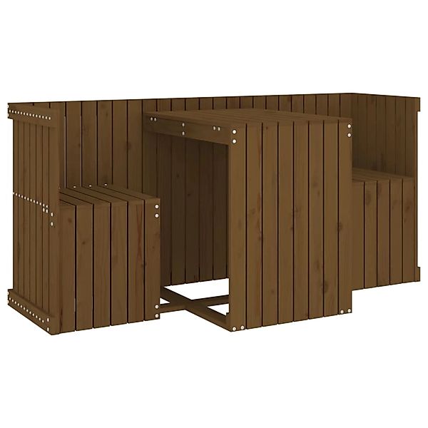 vidaXL Gartenlounge-Set Balkonmöbel-Set 2-Sitzer Honigbraun Massivholz günstig online kaufen