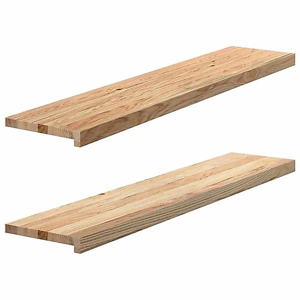 vidaXL Fensterbänke 2 Stk Unbehandelt 120x30x2 cm Massivholz Eiche 4009114 günstig online kaufen