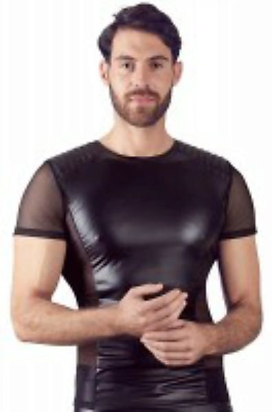 Shirt schwarz matt mit gesteppten Schultern günstig online kaufen