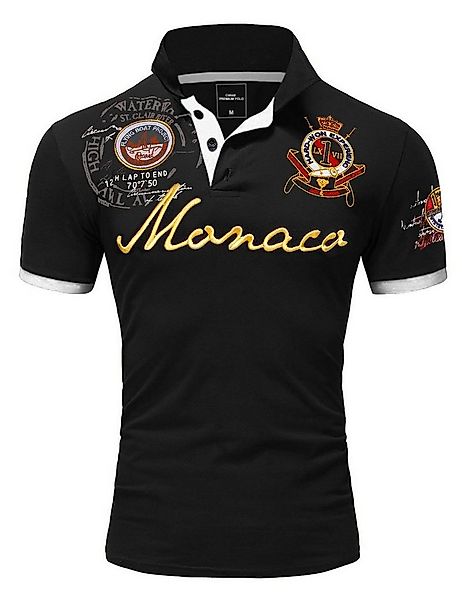 Amaci&Sons Poloshirt Monaco 2.0 Poloshirt mit Stickerei Herren Basic Kontra günstig online kaufen