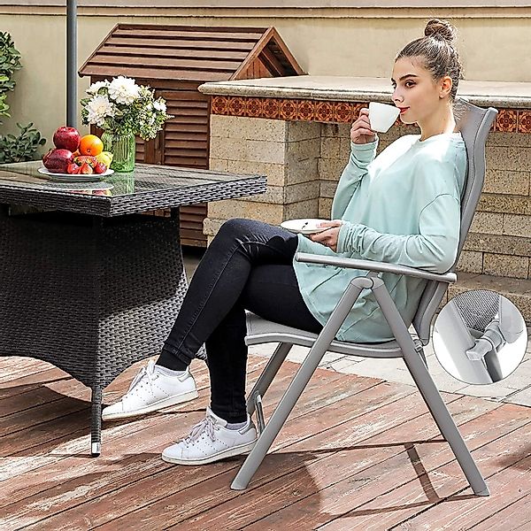 SONGMICS Gartenstuhl (1 St), 8-fach verstellbare günstig online kaufen