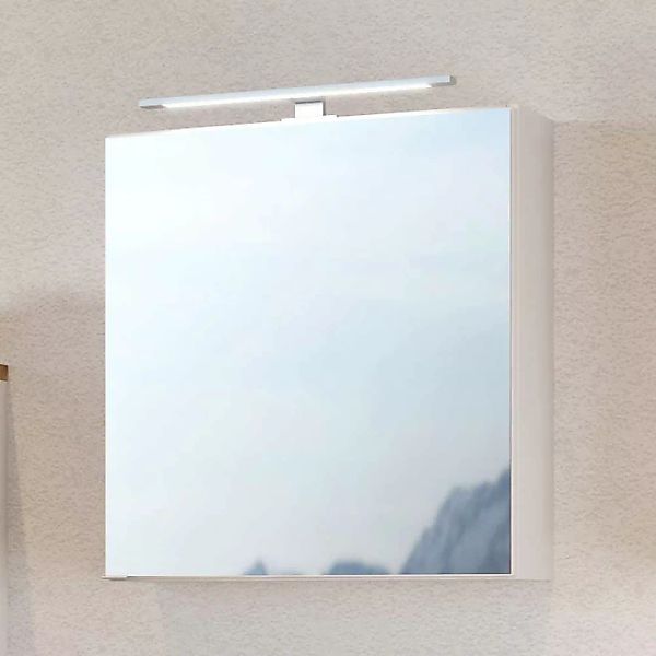 Badezimmer Spiegelschrank 1 türig Weiß günstig online kaufen