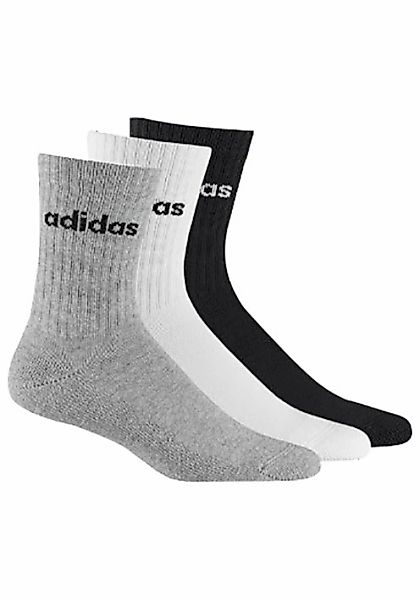 adidas Performance Funktionssocken "LINEAR CREW CUSHIONED SOCKEN, 3 PAAR", günstig online kaufen