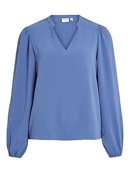 Vila Blusenshirt Mandarin-Kragen V-Ausschnitt Regular Fit VIRELLA V-NECK L/ günstig online kaufen