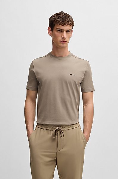 BOSS GREEN Rundhalsshirt Tee mit gummiertem günstig online kaufen