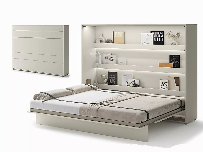 Compleo Schrankbett Horizontal Wandklappbett Lenart Bed günstig online kaufen