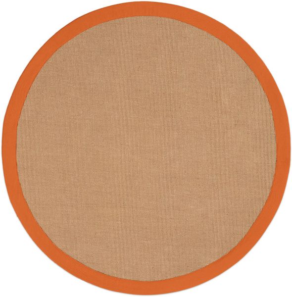 carpetfine Sisalteppich "Sisal" rund 5 mm Höhe mit farbiger Bordüre, Anti-R günstig online kaufen