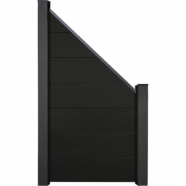 GroJaSolid Grande Schräg 90 cm x 180/90 cm Schwarz günstig online kaufen