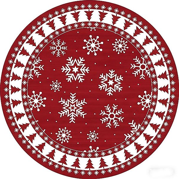 GarveeMore Teppich Waschbarer Weihnachtsbereich Teppich Schneeflocke günstig online kaufen