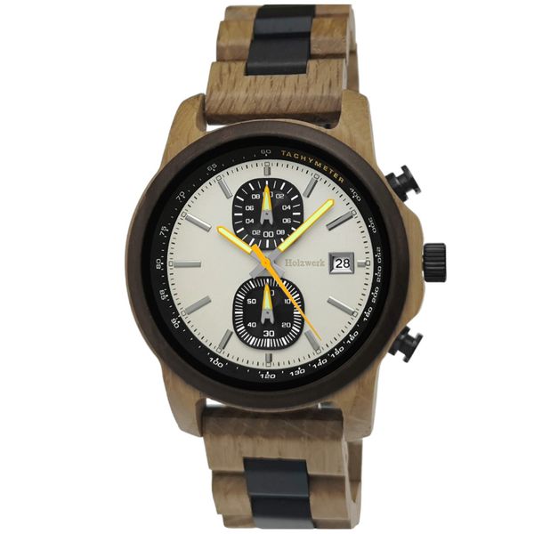 Holzwerk Chronograph Herren Designer Holz Armband günstig online kaufen