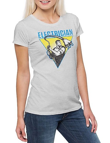 Urban Backwoods Print-Shirt Electrician III Damen T-Shirt Elektriker Meiste günstig online kaufen