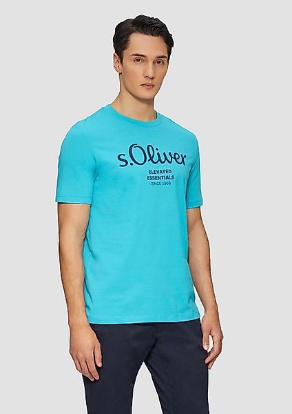 s.Oliver Kurzarmshirt T-Shirt Baumwoll-T-Shirt mit Logo-Print günstig online kaufen