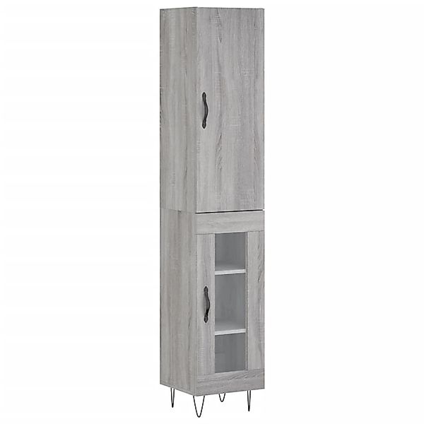 vidaXL Highboard Grau Sonoma 34,5x34x180 cm Holzwerkstoff 3199079 günstig online kaufen