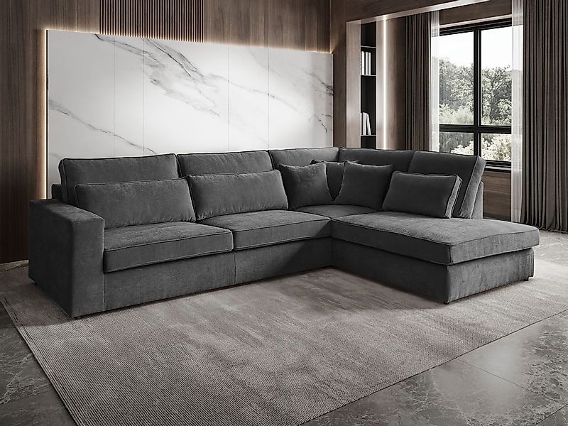 Beautysofa Ecksofa mit dekorativen Kissen PARMA, günstig online kaufen