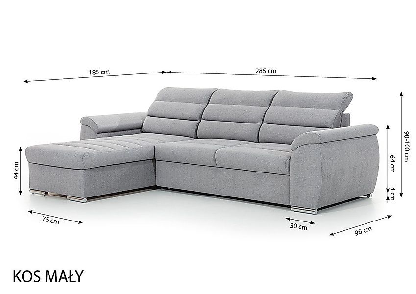 Fun Möbel Ecksofa Schlafsofa PASCARA XS günstig online kaufen
