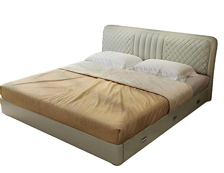 JVmoebel Bett Doppelbett Betten Schlafzimmer Leder Hotel Polster 180x200cm günstig online kaufen