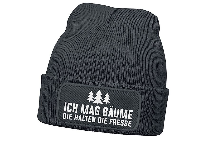 MoonWorks Strickmütze Herren Beanie mit Patch Strickmütze mit Spruch Ich ma günstig online kaufen