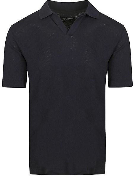 Marc O'Polo Poloshirt Riva Linen Blend Navy - Größe XXL günstig online kaufen