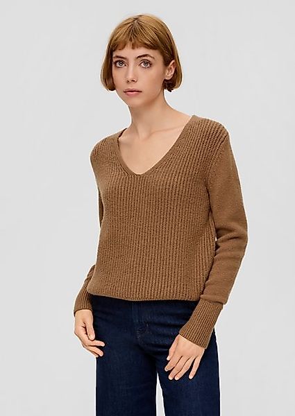 s.Oliver Strickpullover Strickpullover mit V-Ausschnitt günstig online kaufen