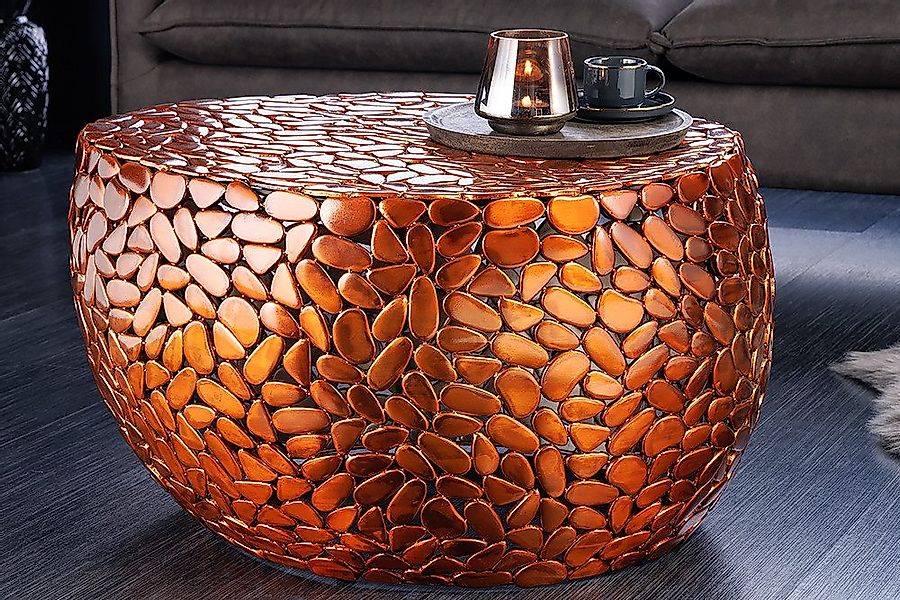 riess-ambiente Couchtisch STONE MOSAIC 75cm kupfer günstig online kaufen