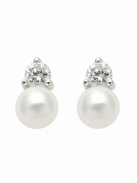 Adelia´s Paar Ohrhänger "925 Silber Ohrringe Ohrstecker Ø 5 mm", mit Zirkon günstig online kaufen