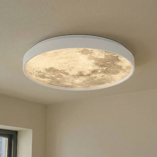 Lindby LED-Deckenleuchte Lune, Kunststoff, Metall, 38 cm günstig online kaufen