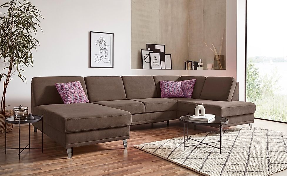 sit&more Wohnlandschaft "Clio U-Form" wahlweise mit Bettfunktion und Bettka günstig online kaufen