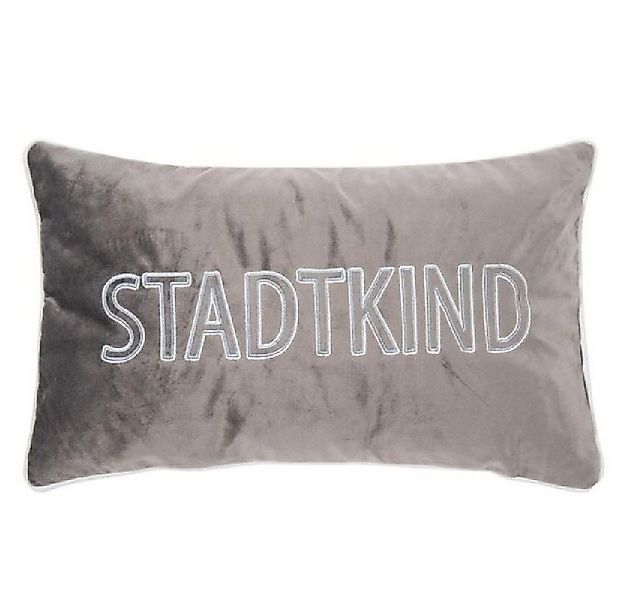 PAD Kissenhülle Kissenhülle Letters Stadtkind Blau Grau (30x50cm) günstig online kaufen
