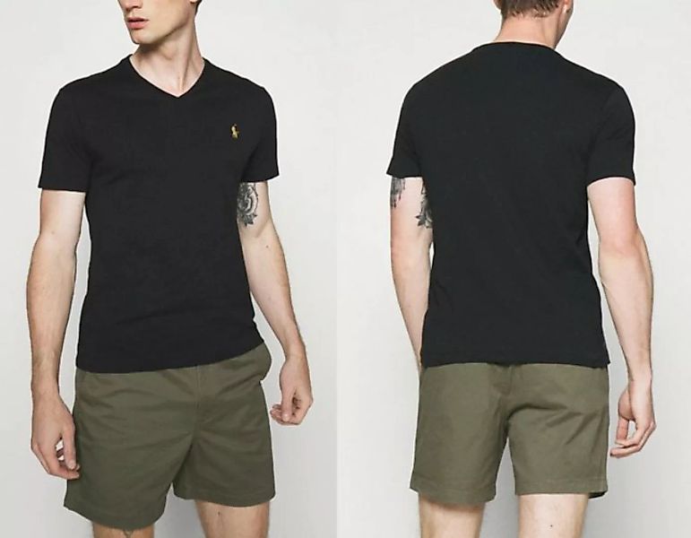 Ralph Lauren T-Shirt Polo Ralph Lauren V Neck T-Shirt Black Shirt Custom Sl günstig online kaufen