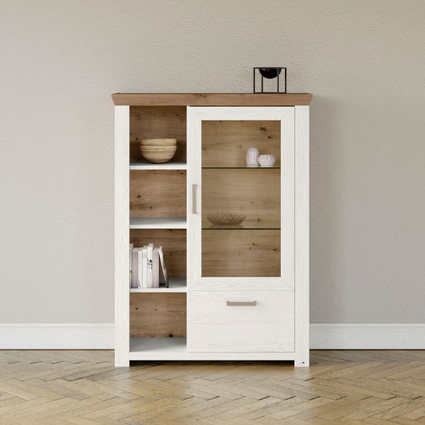 set one by Musterring Highboard "York" Typ 13 und 14, mit Glastür und Schub günstig online kaufen