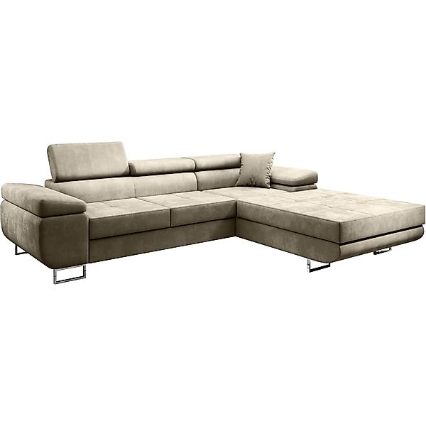Beautysofa Ecksofa Alons mit Schlaffunktion auf günstig online kaufen