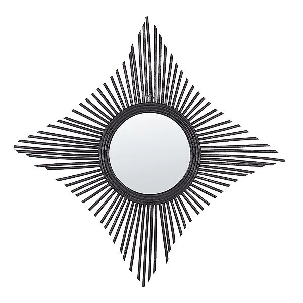 Beliani Wandspiegel MAJENE Schwarz 1x60x60 günstig online kaufen