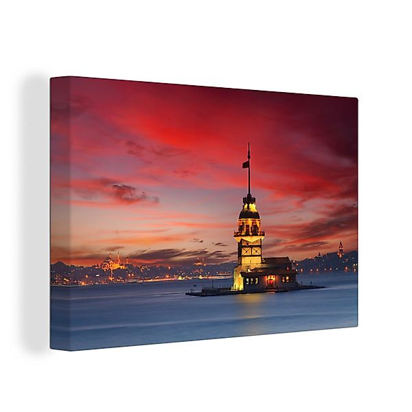 OneMillionCanvasses® Leinwandbild Sonnenuntergang am Maiden's Tower günstig online kaufen