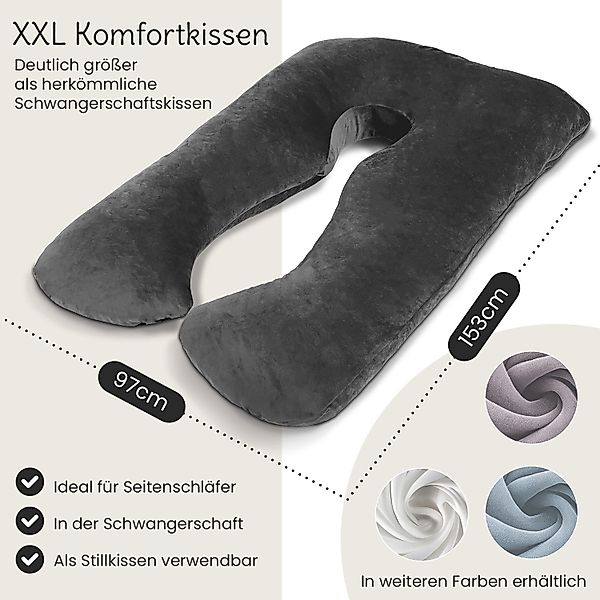 ELONEO Stillkissen Schwangerschaftskissen XXL, Seitenschläferkissen, Pregna günstig online kaufen