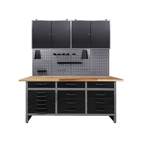 Ondis24 Werkstatt Set Konny 160 cm 2 Schränke Werkstatteinrichtung Werkbank günstig online kaufen