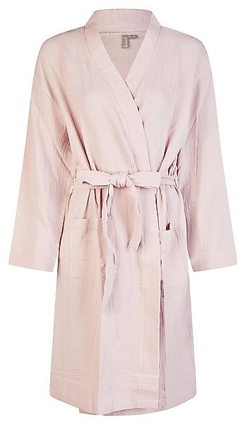By Louise Kimono Damen Morgenmantel Kimonokragen, Midi, Baumwolle, Kimonokr günstig online kaufen