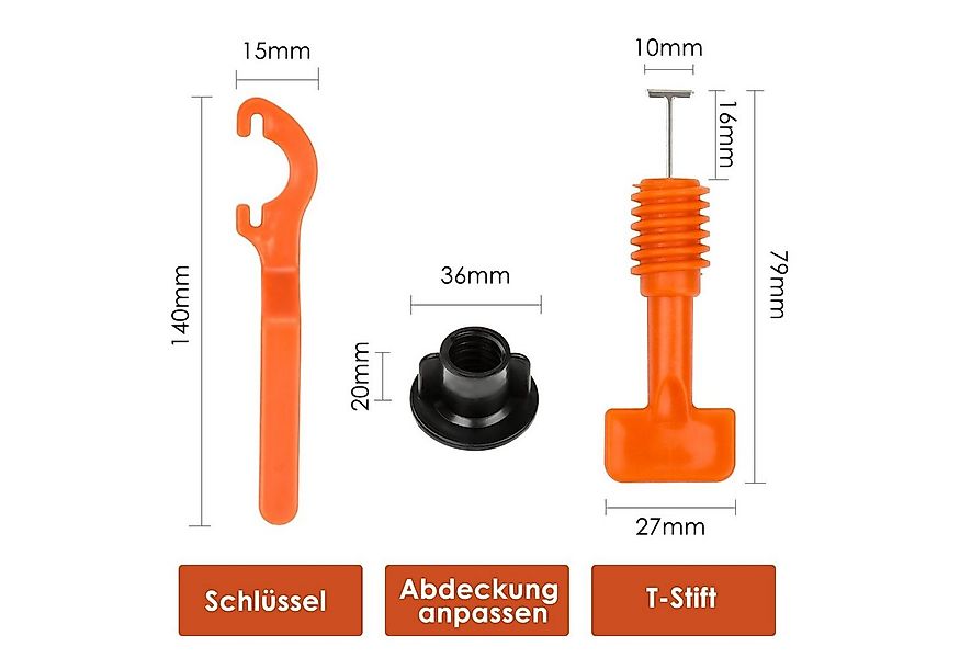 Clanmacy Verlegeset 110x Fliesen Nivelliersystem Level Wiederverwendbar Fli günstig online kaufen