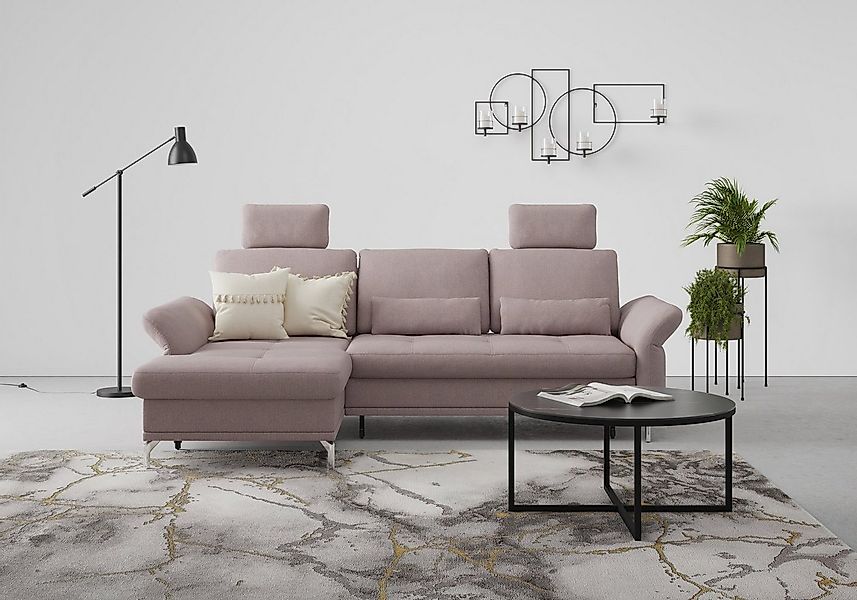 INOSIGN Ecksofa Palm Beach L-Form, Federkern, mit Sitztiefenverstellung, wa günstig online kaufen