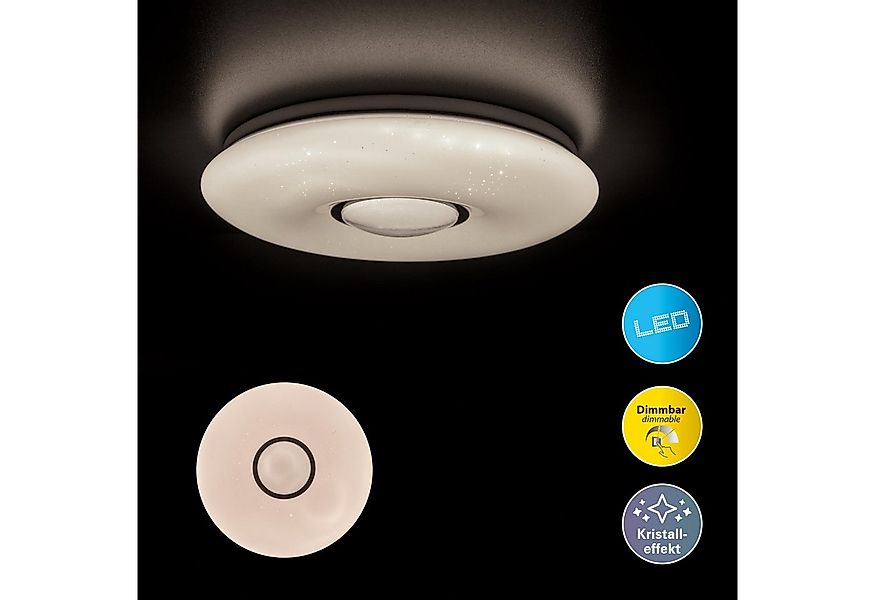 näve LED Deckenleuchte Picton, LED fest integriert, Warmweiß, Schirm Krista günstig online kaufen