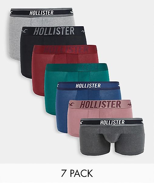 Hollister – 7er-Pack Unterhosen in mehreren Farben mit Logobund-Bunt günstig online kaufen